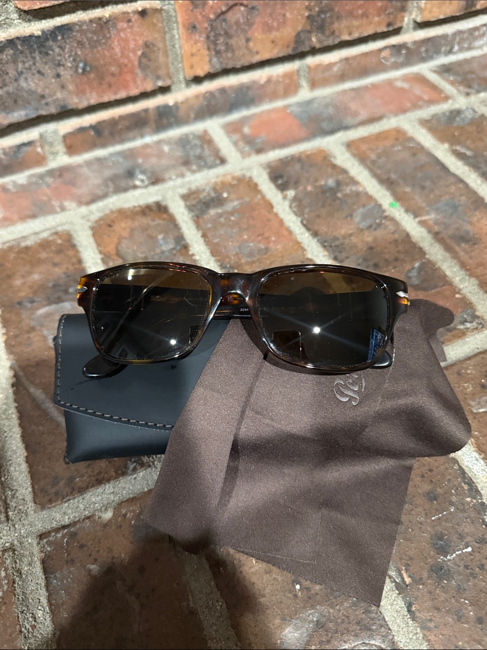 Persol PO3122-S 58□16 145 Polarized Sunglasses Tortoise Italy Made w/ Case